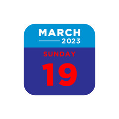 calendar march 2023 vector illustration in trendy flat design