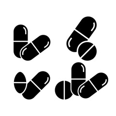 capsule icon vector logo template