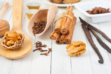 Christmas dessert ingredients