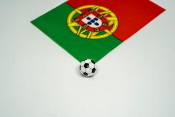 Portugal Football with national flags