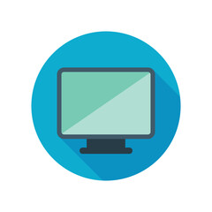 TV screen icon vector graphic illustration