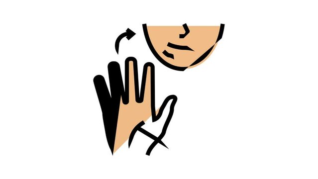 palmomental reflex color icon animation