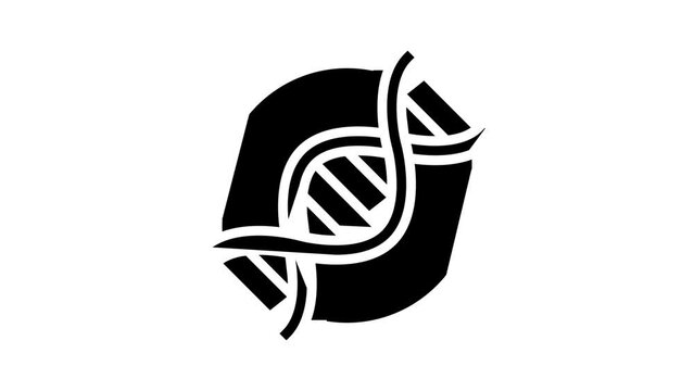 dna research glyph icon animation