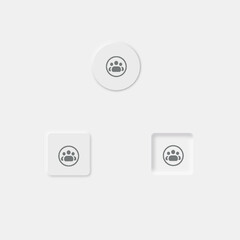 User icon button, profile button