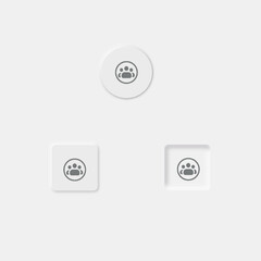 Fototapeta premium User icon button, profile button