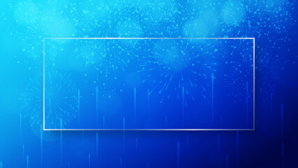 web banner Happy New Year dark blue color web background with flare fireworks and has space for writing with social media banner and post merry Christmas  
