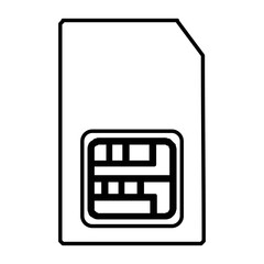 Sim Card Icon In Line Style