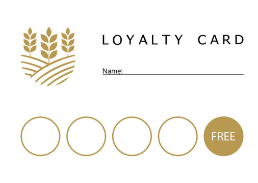 Customer loyalty card template. Vector illustration.