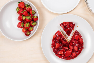 strawberry cake background