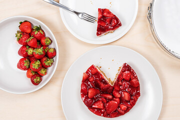 strawberry cake background