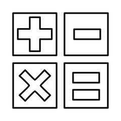 Fototapeta premium Calculator Icon In Line Style