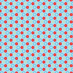seamless pattern with red flowers.  simple pretty small flowers, floral  texture background. Spring, summer romantic,  blossom flower garden seamless pattern for clothing, wrapping paper, tablecloth 