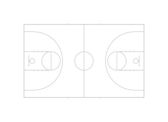 Basket Ball Field Sign for Website, Apps, Art Illustration, Pictogram or Graphic Design Element. Format PNG