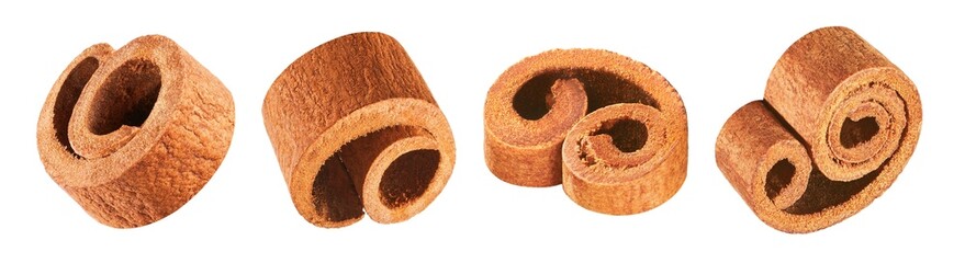 Cinnamon sticks isolated on white background