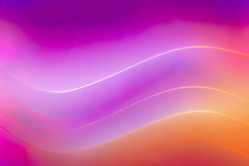 Fototapeta premium abstract colorful waves with almost invisible lines-structure, copy text, space for your text, orange pink purple color schemed, gradient background, digital, illustration, generated art