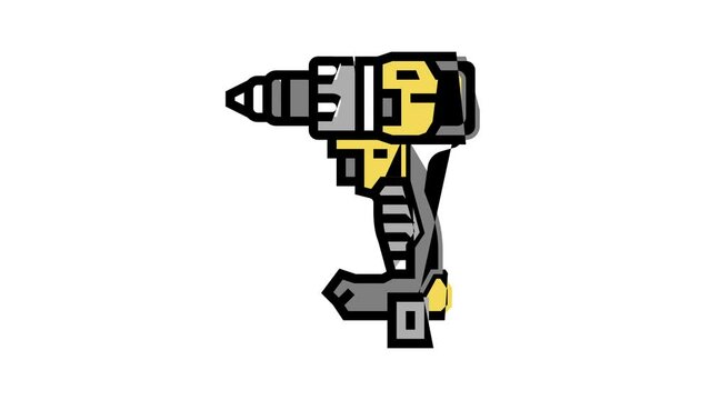 drill tool repair color icon animation