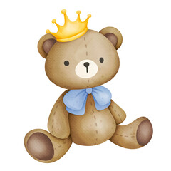 Teddy bear with crown