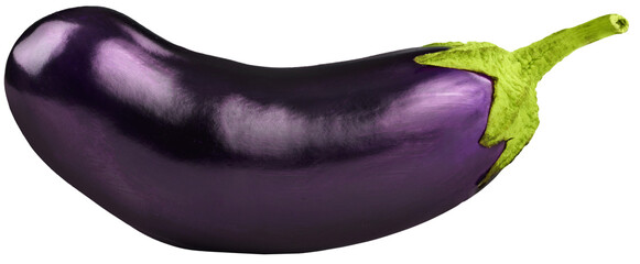 Fresh ripe raw aubergine or eggplant - obrazy, fototapety, plakaty