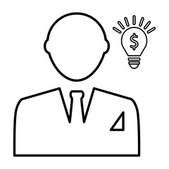 Business Idea Icon In Line Style