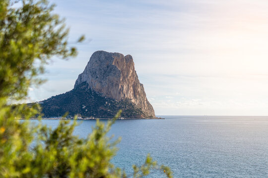 Calpe Rock, over Mediterranean sea in early morning