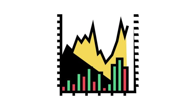 stock chart color icon animation