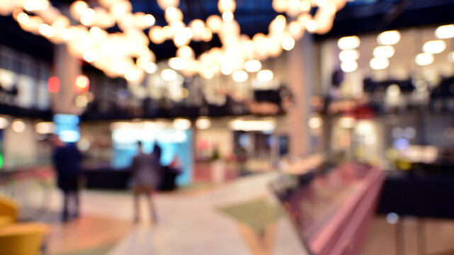 Blurred office background with people on work. Template for business