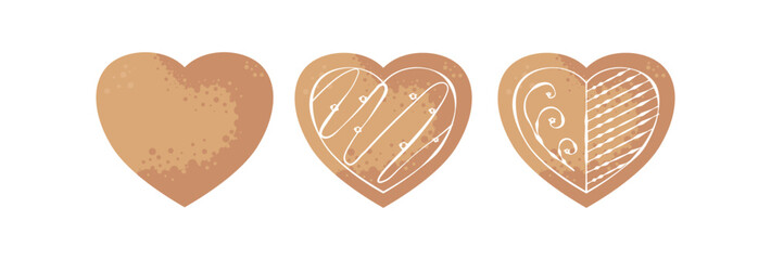 christmas gingerbread cookies - vector illustration