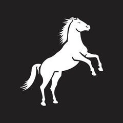 Naklejka na ściany i meble Horse, hand drawn vector stylized illustration for tattoo, logo, t-shirt and bags design. Isolated