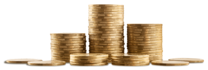 Money coins saving for investment mutual fund finance concept