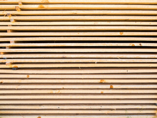 Fresh boards stacked in parallel