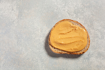 smooth peanut butter bread toast, healthy traditional sandwich
