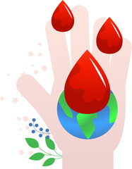 Fototapeta premium World blood donor day illustration