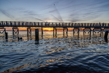 sunset on the beach