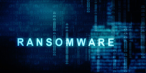 Obraz premium 2d illustration ransomware computer virus