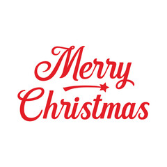 Merry Christmas red sign lettering