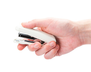 ホッチキスを持つ手｜背景透過切り抜き合成用png素材