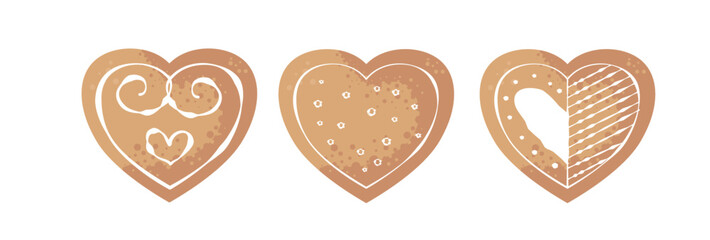 christmas gingerbread cookies - vector illustration