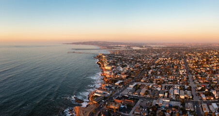 Sunset Cliffs, San Diego and Ocean Beach - obrazy, fototapety, plakaty