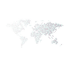 Fototapeta premium World 1 Silhouette Pixelated pattern map illustration