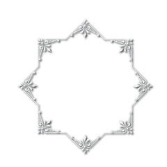 Frame, in the style of an ornament, Vector illustration eps 10, Art.	