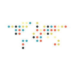 World 1 Silhouette Pixelated pattern map illustration