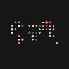 World 3 Silhouette Pixelated pattern map illustration