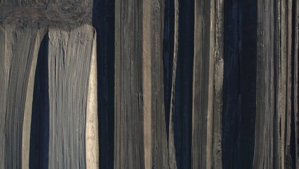 Steel manufacture factory urban area. Storage of iron ore, compound of iron, and other minerals...