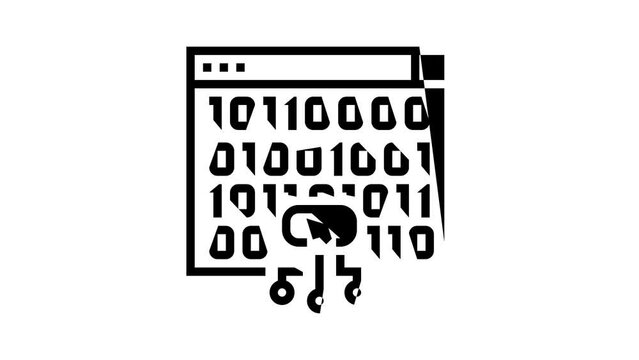 cross-site scripting line icon animation