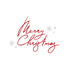 Merry christmas set hand lettering calligraphy isolated on white background. Vector holiday illustration element. Merry Christmas script calligraphy