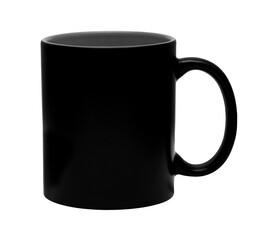 Large black ceramic cup