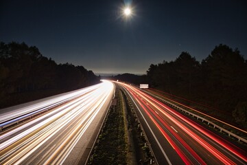 Autoroute A61 la nuit