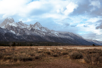 A mountain landscape in Wyoming 
