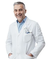 Cheerful doctor posing