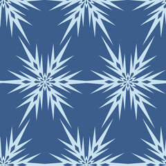 Snowy Christmas seamless pattern for decoration, purple blue festive winter background vector illustration eps